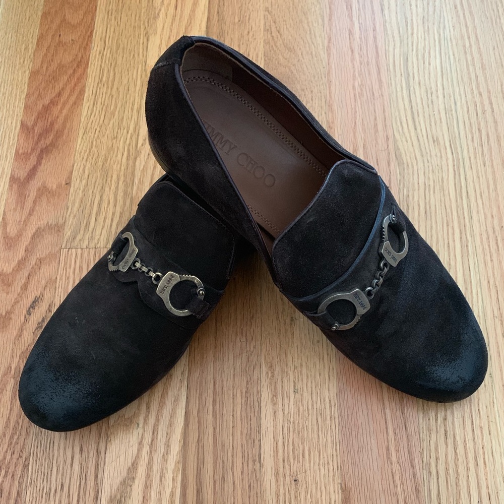 Jimmy Choo Suede Handcuff Loafer - Picture 1 of 3